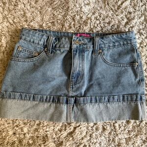 Edikted Denim Mini Skirt
